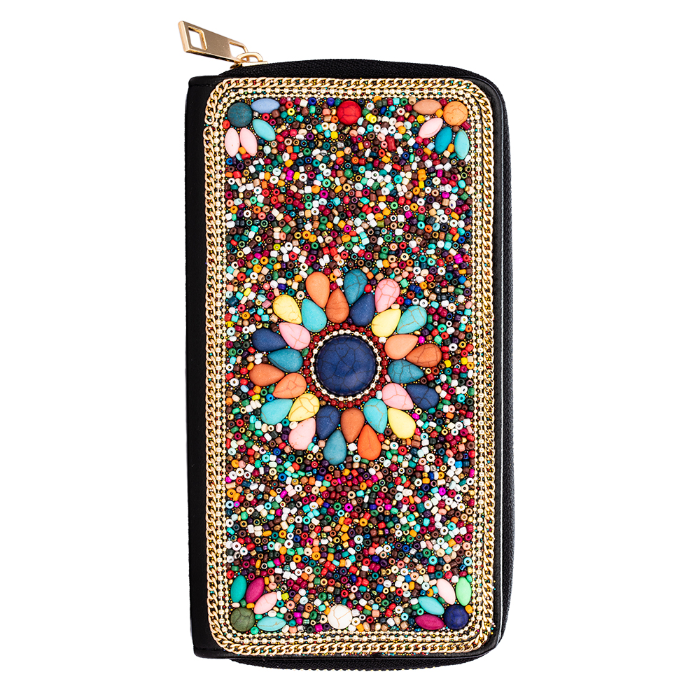 colorful beaded leather wallet (3)